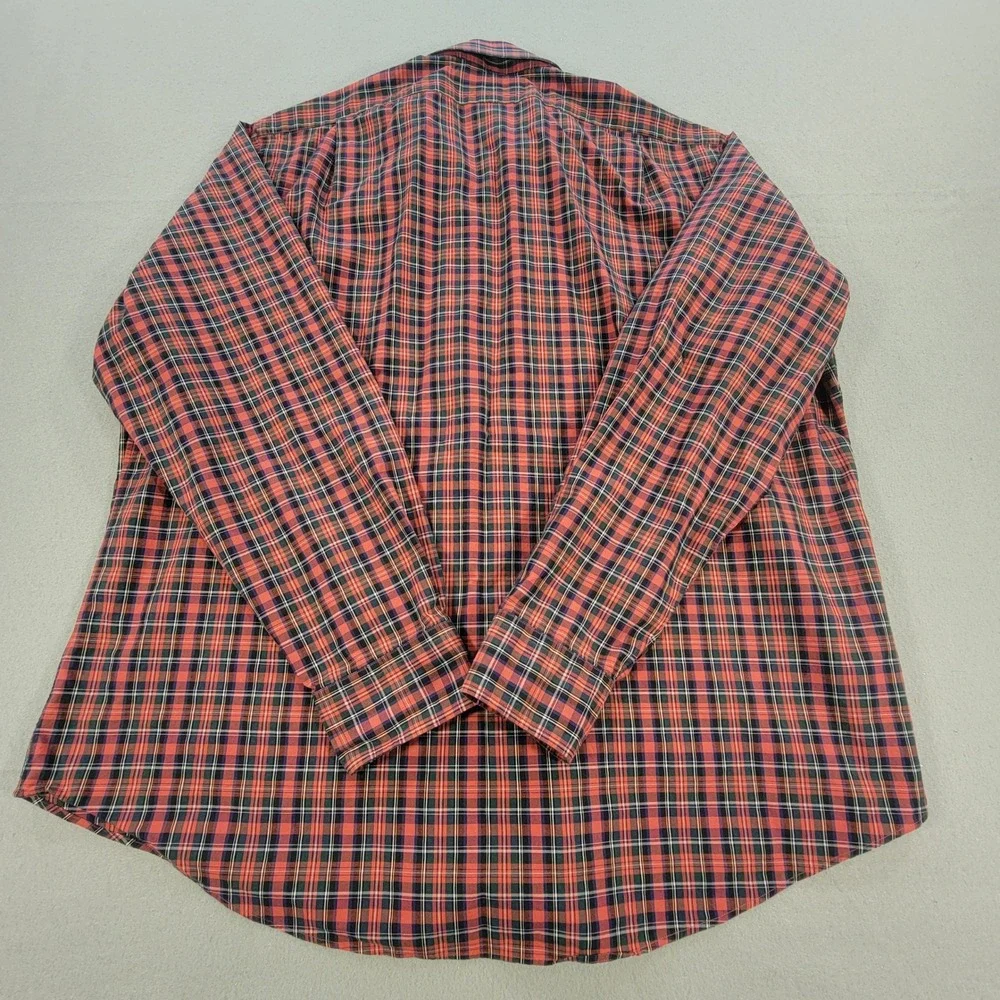 Polo Ralph Lauren Regent Custom Fit Plaid Shirt‎ Red Blue Men's XL Button Down